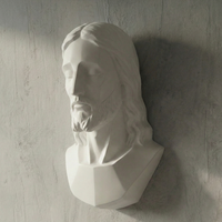 Jesus Relief Weiß – Christliche Wanddeko & Skulptur - Bild 2
