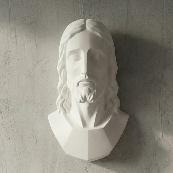 Jesus Relief Weiß – Christliche Wanddeko & Skulptur