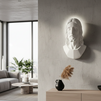 Jesus Relief Weiß – Christliche Wanddeko & Skulptur - Bild 3